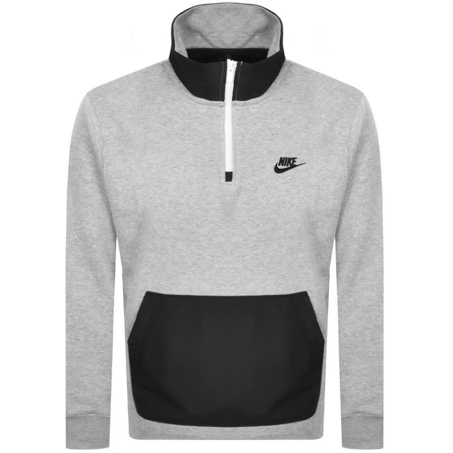Alternative Image for ProductNike Half Zip Sweatshirt Grey1